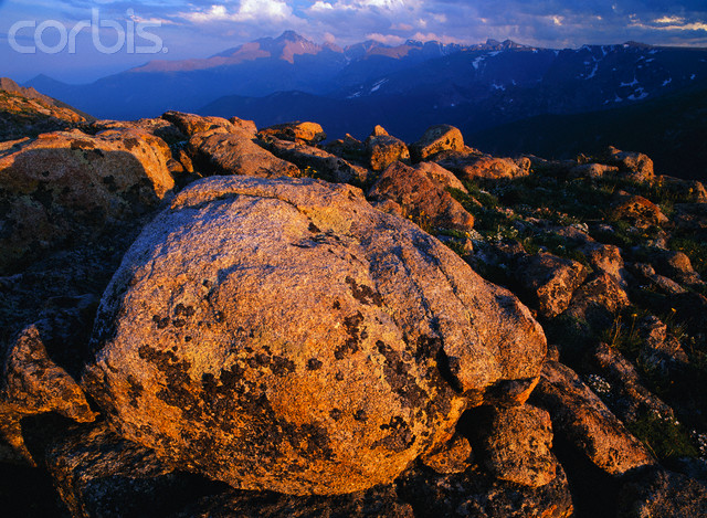 Sun Shining on Tombstone Ridge