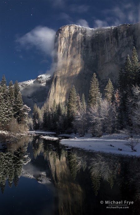 El Capitan by moonlight, Yosemite NP, CA, USA