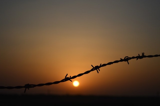 2barbed wire sunset Mani Sharan
